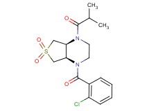 (4aS*,7aR*)-1-(2-chlorobenzoyl)-4-isobutyryloctahydrothieno[3,4-b]pyrazine 6,6-dioxide