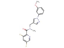 3,5-difluoro-N-{[1-(3-methoxyphenyl)-1H-pyrazol-4-yl]methyl}-N-methyl-2-pyridinecarboxamide