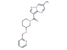6-methyl-3-{[3-(pyridin-2-ylmethoxy)piperidin-1-yl]carbonyl}pyrazolo[1,5-a]pyrimidine