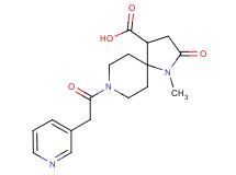 1-methyl-2-oxo-8-(3-pyridinylacetyl)-1,8-diazaspiro[4.5]decane-4-carboxylic acid