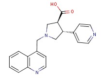 (3S*,4R*)-4-pyridin-4-yl-1-(quinolin-4-ylmethyl)pyrrolidine-3-carboxylic acid