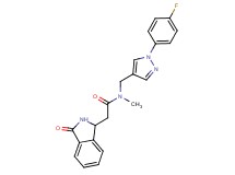 N-{[1-(4-fluorophenyl)-1H-pyrazol-4-yl]methyl}-N-methyl-2-(3-oxo-2,3-dihydro-1H-isoindol-1-yl)acetamide