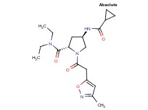 (4R)-4-[(cyclopropylcarbonyl)amino]-N,N-diethyl-1-[(3-methylisoxazol-5-yl)acetyl]-L-prolinamide