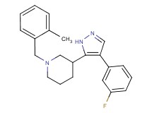 3-[4-(3-fluorophenyl)-1H-pyrazol-5-yl]-1-(2-methylbenzyl)piperidine