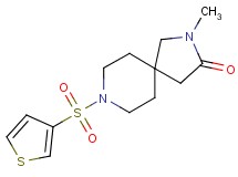 2-methyl-8-(3-thienylsulfonyl)-2,8-diazaspiro[4.5]decan-3-one