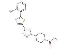 1-acetyl-4-{4-[2-(2-methylphenyl)-1,3-thiazol-5-yl]-1H-1,2,3-triazol-1-yl}piperidine