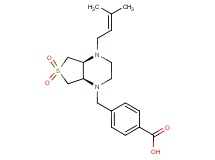 4-{[(4aS*,7aR*)-4-(3-methyl-2-buten-1-yl)-6,6-dioxidohexahydrothieno[3,4-b]pyrazin-1(2H)-yl]methyl}benzoic acid