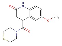 6-methoxy-4-(4-thiomorpholinylcarbonyl)-3,4-dihydro-2(1H)-quinolinone