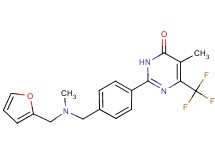 2-(4-{[(2-furylmethyl)(methyl)amino]methyl}phenyl)-5-methyl-6-(trifluoromethyl)-4(3H)-pyrimidinone