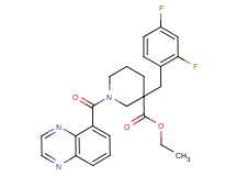 ethyl 3-(2,4-difluorobenzyl)-1-(5-quinoxalinylcarbonyl)-3-piperidinecarboxylate