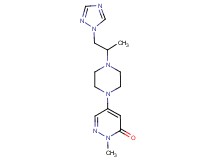 2-methyl-5-{4-[1-methyl-2-(1H-1,2,4-triazol-1-yl)ethyl]-1-piperazinyl}-3(2H)-pyridazinone