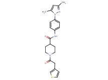 N-[4-(3,5-dimethyl-1H-pyrazol-1-yl)phenyl]-1-(3-thienylacetyl)-4-piperidinecarboxamide