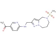1-[6-({[5-(methylsulfonyl)-5,6,7,8-tetrahydro-4H-pyrazolo[1,5-a][1,4]diazepin-2-yl]methyl}amino)pyridin-3-yl]ethanone