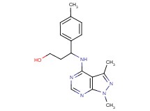 3-[(1,3-dimethyl-1H-pyrazolo[3,4-d]pyrimidin-4-yl)amino]-3-(4-methylphenyl)-1-propanol