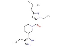 1-[(1-ethyl-3-isobutyl-1H-pyrazol-5-yl)carbonyl]-3-(4-ethyl-1H-pyrazol-5-yl)piperidine