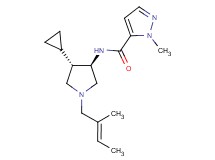 N-{rel-(3R,4S)-4-cyclopropyl-1-[(2E)-2-methyl-2-buten-1-yl]-3-pyrrolidinyl}-1-methyl-1H-pyrazole-5-carboxamide hydrochloride