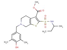methyl 2-[(sec-butylamino)sulfonyl]-6-(4-hydroxy-3,5-dimethylbenzyl)-4,5,6,7-tetrahydrothieno[2,3-c]pyridine-3-carboxylate