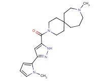 9-methyl-3-{[3-(1-methyl-1H-pyrrol-2-yl)-1H-pyrazol-5-yl]carbonyl}-3,9-diazaspiro[5.6]dodecane