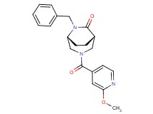 (1S*,5R*)-6-benzyl-3-(2-methoxyisonicotinoyl)-3,6-diazabicyclo[3.2.2]nonan-7-one
