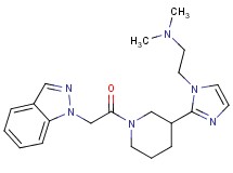 (2-{2-[1-(1H-indazol-1-ylacetyl)piperidin-3-yl]-1H-imidazol-1-yl}ethyl)dimethylamine
