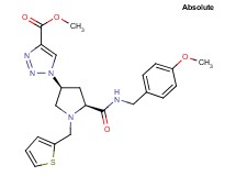 methyl 1-[(3S,5S)-5-{[(4-methoxybenzyl)amino]carbonyl}-1-(2-thienylmethyl)-3-pyrrolidinyl]-1H-1,2,3-triazole-4-carboxylate