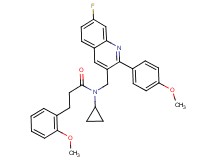 N-cyclopropyl-N-{[7-fluoro-2-(4-methoxyphenyl)-3-quinolinyl]methyl}-3-(2-methoxyphenyl)propanamide