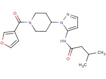 N-{1-[1-(3-furoyl)-4-piperidinyl]-1H-pyrazol-5-yl}-3-methylbutanamide