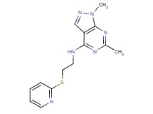 1,6-dimethyl-N-[2-(pyridin-2-ylthio)ethyl]-1H-pyrazolo[3,4-d]pyrimidin-4-amine