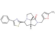 (3aS*,5S*,9aS*)-2-[(5-methyl-2-furyl)methyl]-5-(4-phenyl-1,3-thiazol-2-yl)hexahydro-7H-pyrrolo[3,4-g]pyrrolizin-1(2H)-one