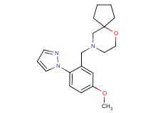 9-[5-methoxy-2-(1H-pyrazol-1-yl)benzyl]-6-oxa-9-azaspiro[4.5]decane