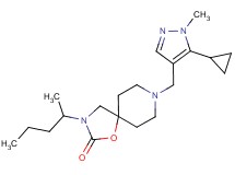8-[(5-cyclopropyl-1-methyl-1H-pyrazol-4-yl)methyl]-3-(1-methylbutyl)-1-oxa-3,8-diazaspiro[4.5]decan-2-one