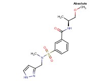 N-[(1S)-2-methoxy-1-methylethyl]-3-{[methyl(1H-pyrazol-3-ylmethyl)amino]sulfonyl}benzamide
