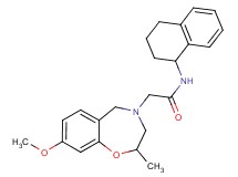 2-(8-methoxy-2-methyl-2,3-dihydro-1,4-benzoxazepin-4(5H)-yl)-N-(1,2,3,4-tetrahydro-1-naphthalenyl)acetamide