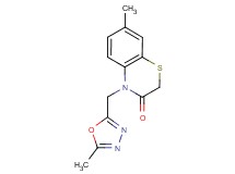 7-methyl-4-[(5-methyl-1,3,4-oxadiazol-2-yl)methyl]-2H-1,4-benzothiazin-3(4H)-one