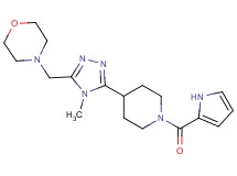4-({4-methyl-5-[1-(1H-pyrrol-2-ylcarbonyl)piperidin-4-yl]-4H-1,2,4-triazol-3-yl}methyl)morpholine