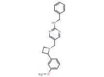 N-benzyl-5-{[2-(3-methoxyphenyl)azetidin-1-yl]methyl}pyrimidin-2-amine