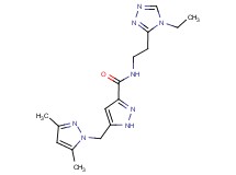 5-[(3,5-dimethyl-1H-pyrazol-1-yl)methyl]-N-[2-(4-ethyl-4H-1,2,4-triazol-3-yl)ethyl]-1H-pyrazole-3-carboxamide