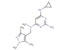 N~6~-cyclopropyl-N~4~-methyl-N~4~-[(1,3,5-trimethyl-1H-pyrazol-4-yl)methyl]pyrimidine-2,4,6-triamine