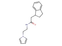 2-(2,3-dihydro-1H-inden-1-yl)-N-[2-(1H-pyrrol-1-yl)ethyl]acetamide