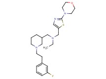 N-({1-[2-(3-fluorophenyl)ethyl]-3-piperidinyl}methyl)-N-{[2-(4-morpholinyl)-1,3-thiazol-5-yl]methyl}ethanamine