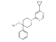4-cyclopropyl-6-(4-methoxy-4-phenylpiperidin-1-yl)pyrimidine
