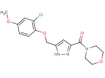 4-({5-[(2-chloro-4-methoxyphenoxy)methyl]-1H-pyrazol-3-yl}carbonyl)morpholine