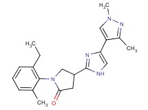 4-[4-(1,3-dimethyl-1H-pyrazol-4-yl)-1H-imidazol-2-yl]-1-(2-ethyl-6-methylphenyl)pyrrolidin-2-one
