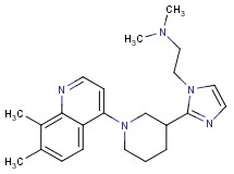 (2-{2-[1-(7,8-dimethyl-4-quinolinyl)-3-piperidinyl]-1H-imidazol-1-yl}ethyl)dimethylamine