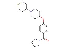 4-[4-(1-pyrrolidinylcarbonyl)phenoxy]-1-(tetrahydro-2H-thiopyran-4-yl)piperidine