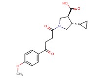 (3S*,4S*)-4-cyclopropyl-1-[4-(4-methoxyphenyl)-4-oxobutanoyl]pyrrolidine-3-carboxylic acid