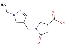 1-[(1-ethyl-1H-pyrazol-4-yl)methyl]-5-oxopyrrolidine-3-carboxylic acid