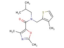 N-isobutyl-2,4-dimethyl-N-[(3-methyl-2-thienyl)methyl]-1,3-oxazole-5-carboxamide