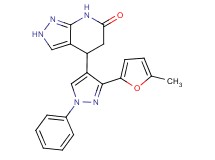 4-[3-(5-methyl-2-furyl)-1-phenyl-1H-pyrazol-4-yl]-2,4,5,7-tetrahydro-6H-pyrazolo[3,4-b]pyridin-6-one