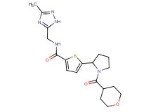 N-[(3-methyl-1H-1,2,4-triazol-5-yl)methyl]-5-[1-(tetrahydro-2H-pyran-4-ylcarbonyl)-2-pyrrolidinyl]-2-thiophenecarboxamide